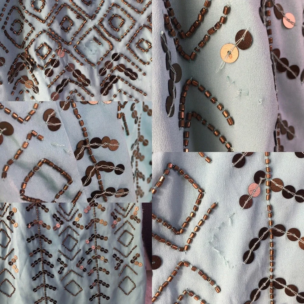 Free People Teal Beaded Boho Maxi Dress